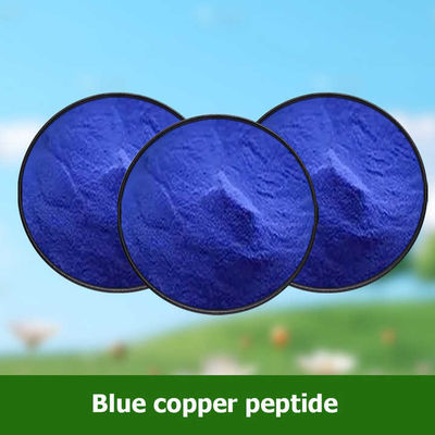 Καλλυντικά συστατικά CAS 49557-75-7 Blue Copper Peptides  Powder