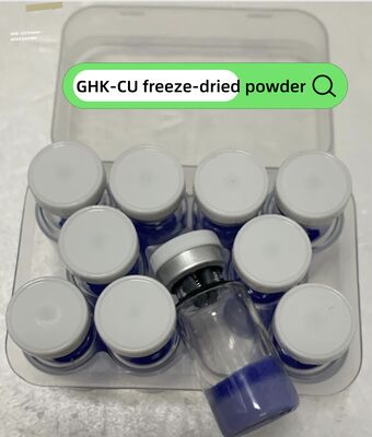 Χάλυβα σε σκόνη με υψηλή καθαρότητα GHK-Cu Copper Peptide για αντιγηραντικές και δερματικές παρασκευές