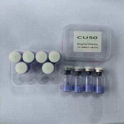 Πρωταθλήτρια GHK-Cu Copper Peptide Powder για καλλυντική παρασκευή Copper Tripeptide-1 Raw Material High Purity Blue Peptide Stable Research Grade