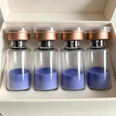 Υψηλής καθαρότητας GHK-Cu Copper Peptide Powder Copper Tripeptide-1 for Cosmetic Care Μπλε πεπτίδιο συστατικού Σταθερός βαθμός έρευνας